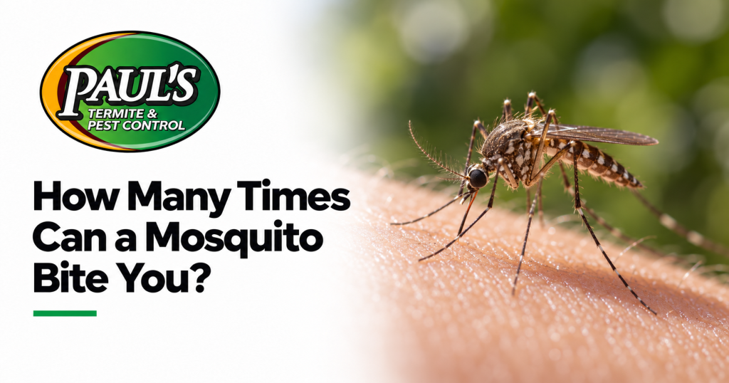 Paul's Termite & Pest Control guide: How Many Times Can a Mosquito Bite You?
