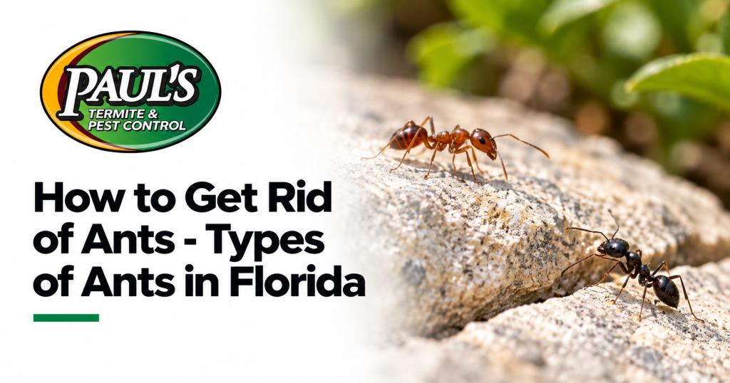 Paul's Termite & Pest Control guide: How to Get Rid of Ants – Types of Ants in Florida