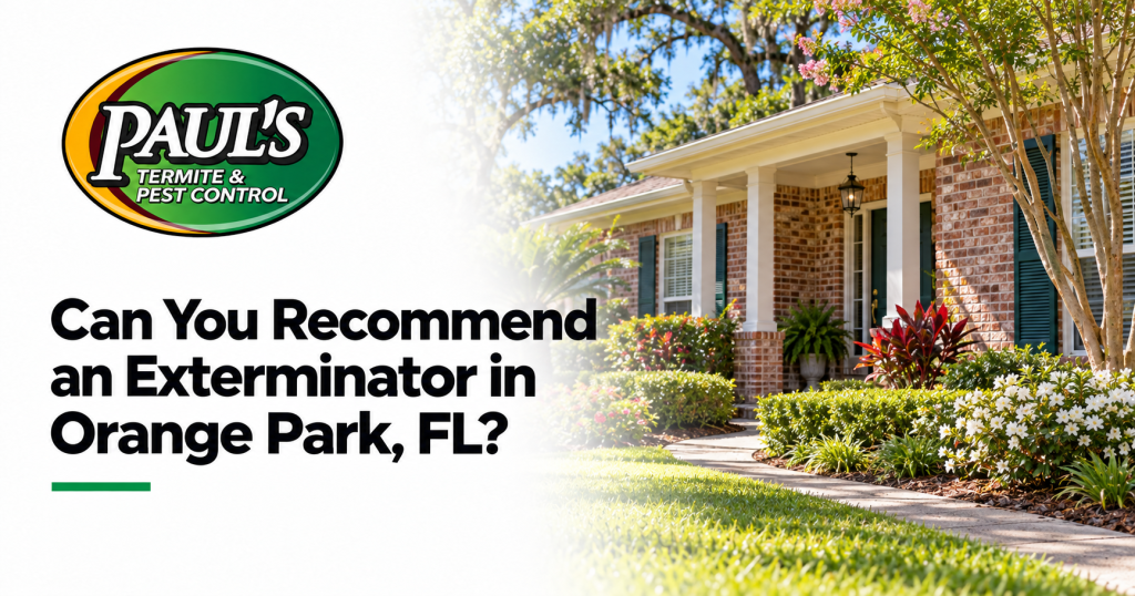 Paul's Termite & Pest Control guide: Can You Recommend an Exterminator in Orange Park, FL?