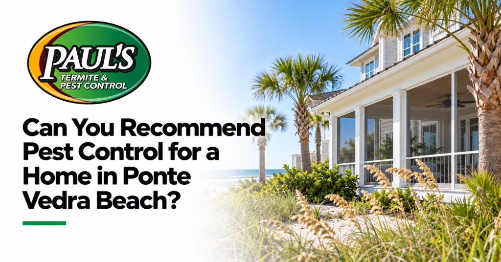 Paul's Termite & Pest Control guide: Can You Recommend Pest Control for a Home in Ponte Vedra Beach?