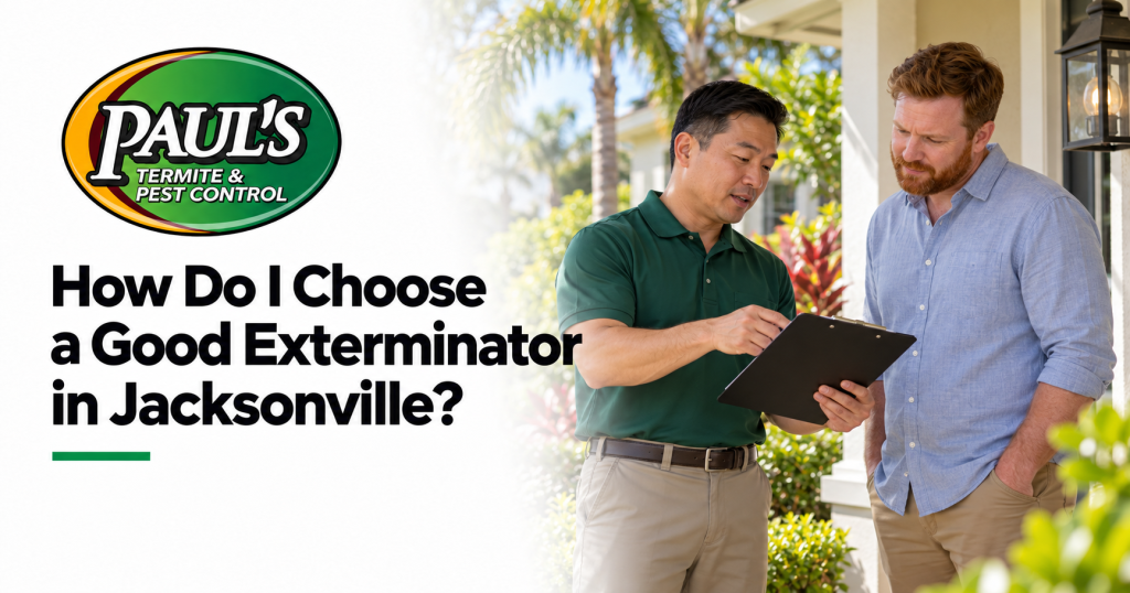 Paul's Termite & Pest Control guide: How Do I Choose a Good Exterminator in Jacksonville?