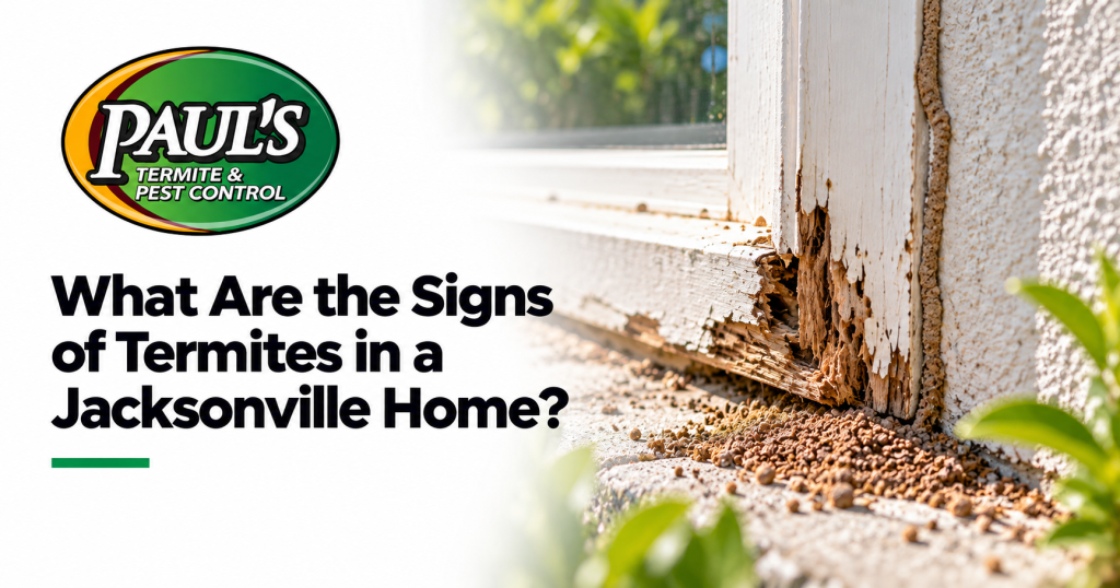 Paul's Termite & Pest Control guide: What Are the Signs of Termites in a Jacksonville Home?