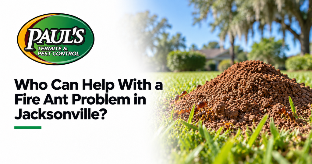 Paul's Termite & Pest Control guide: Who Can Help With a Fire Ant Problem in Jacksonville?