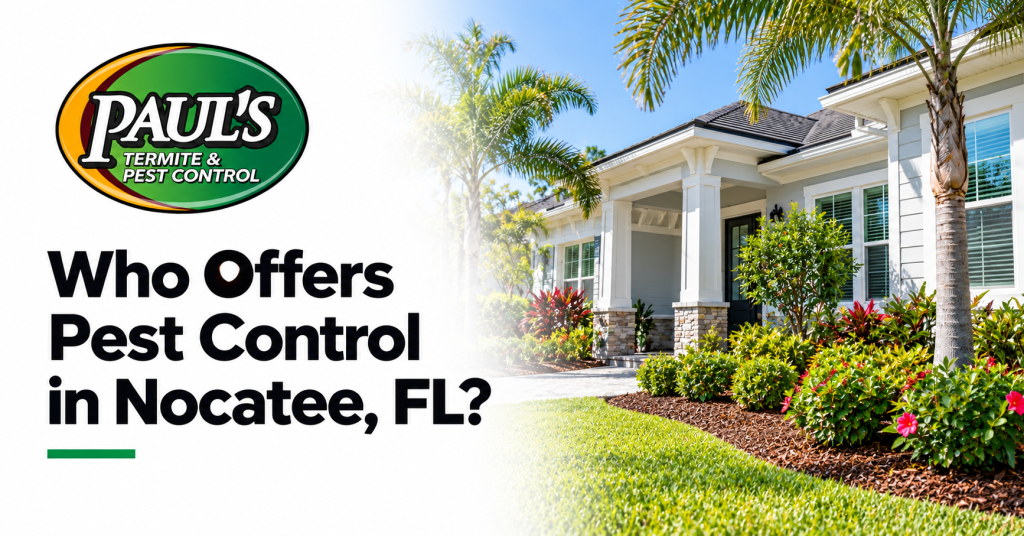 Paul's Termite & Pest Control guide: Who Offers Pest Control in Nocatee, FL?