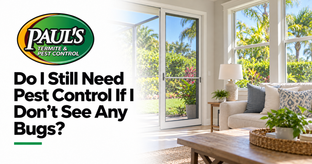 Paul's Termite & Pest Control guide: Do I Still Need Pest Control If I Don’t See Any Bugs?