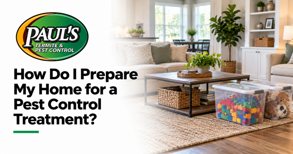 Paul's Termite & Pest Control guide: How Do I Prepare My Home for a Pest Control Treatment?