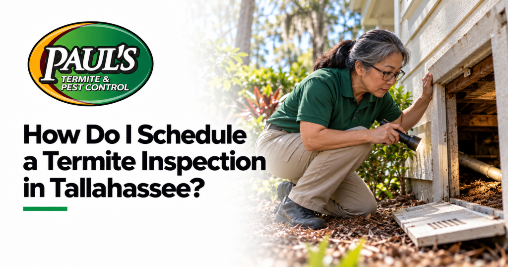 Paul's Termite & Pest Control guide: How Do I Schedule a Termite Inspection in Tallahassee?