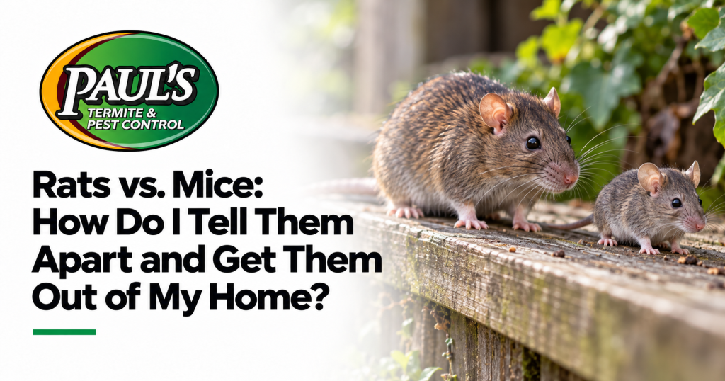 Paul's Termite & Pest Control guide: Rats vs. Mice: How Do I Tell Them Apart and Get Them Out of My Home?