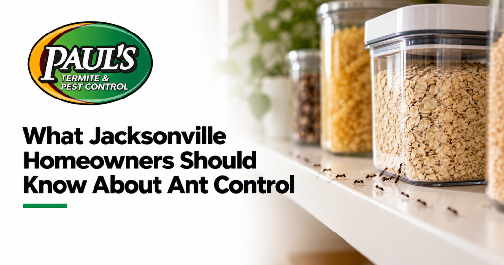 Paul's Termite & Pest Control guide: What Jacksonville Homeowners Should Know About Ant Control