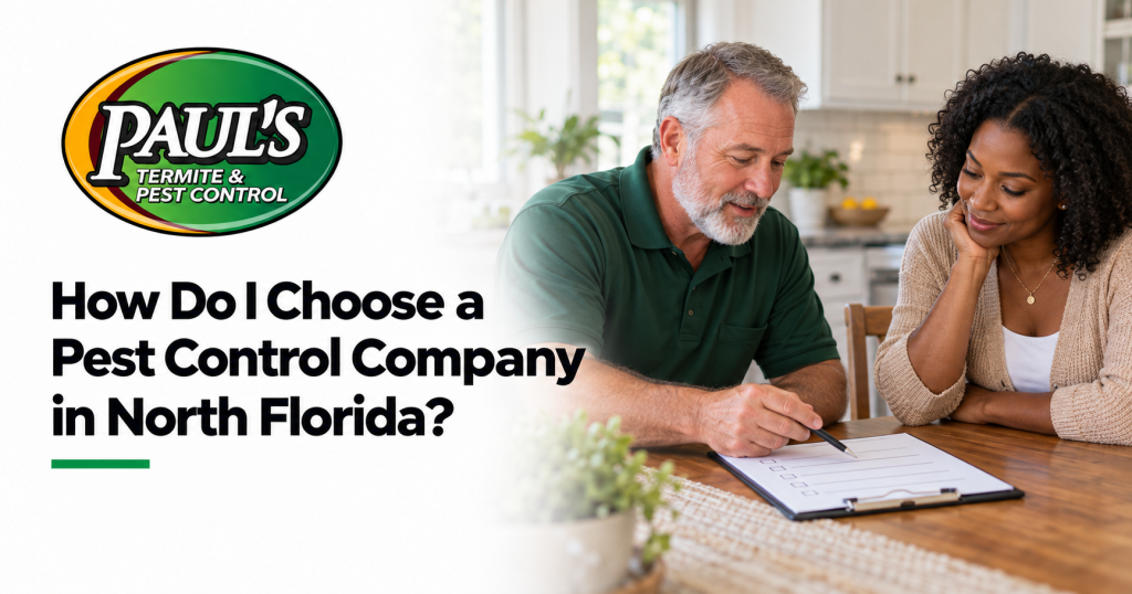 Paul's Termite & Pest Control guide: How Do I Choose a Pest Control Company in North Florida?
