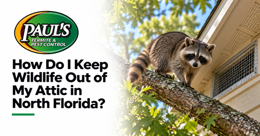 Paul's Termite & Pest Control guide: How Do I Keep Wildlife Out of My Attic in North Florida?