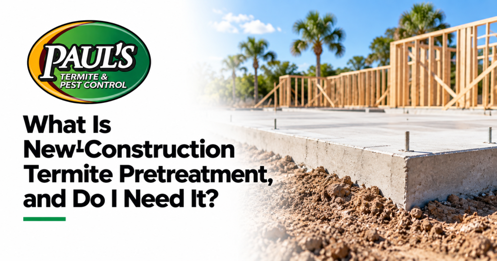 Paul's Termite & Pest Control guide: What Is New-Construction Termite Pretreatment, and Do I Need It?