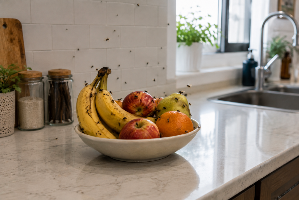 get rid of drain flies and fruit flies