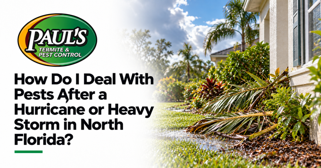 Paul's Termite & Pest Control guide: How Do I Deal With Pests After a Hurricane or Heavy Storm in North Florida?