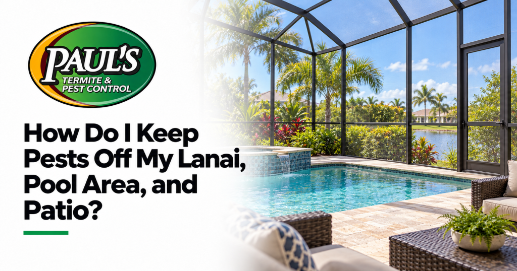 Paul's Termite & Pest Control guide: How Do I Keep Pests Off My Lanai, Pool Area, and Patio?