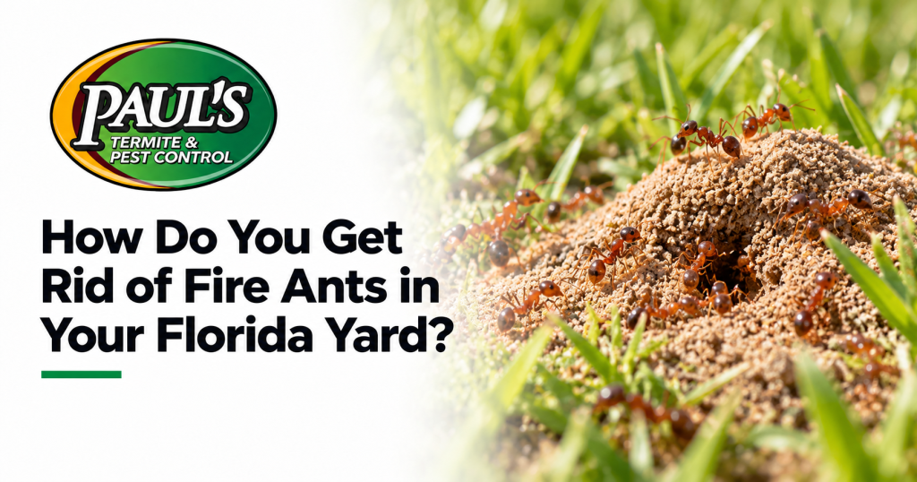 Paul's Termite & Pest Control guide: How Do You Get Rid of Fire Ants in Your Florida Yard?