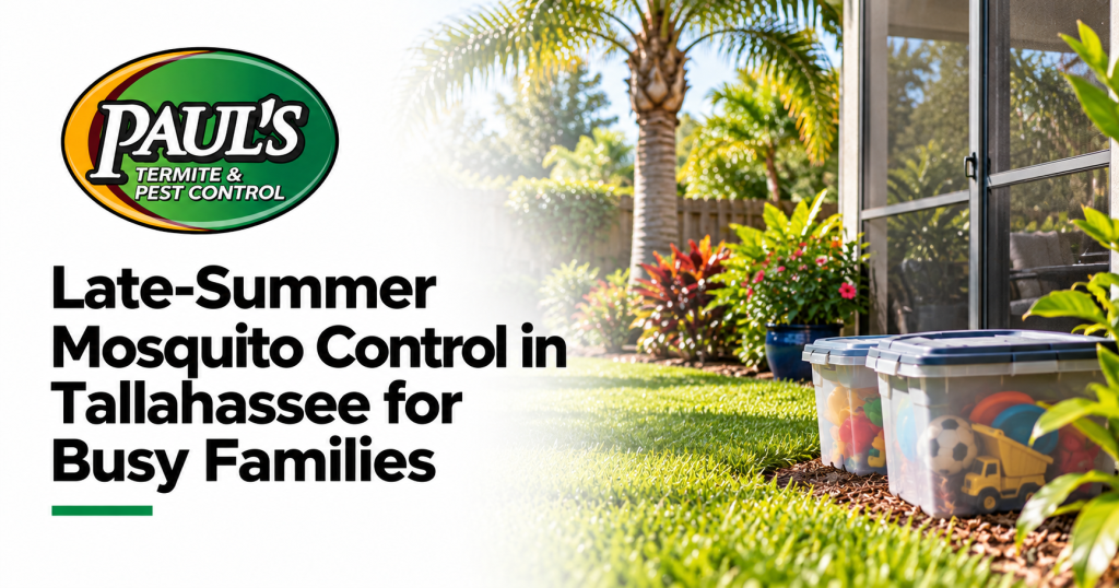 Paul's Termite & Pest Control guide: Late-Summer Mosquito Control in Tallahassee for Busy Families