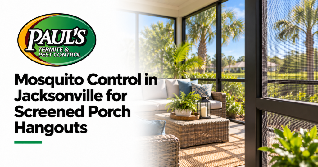 Paul's Termite & Pest Control guide: Mosquito Control in Jacksonville for Screened Porch Hangouts