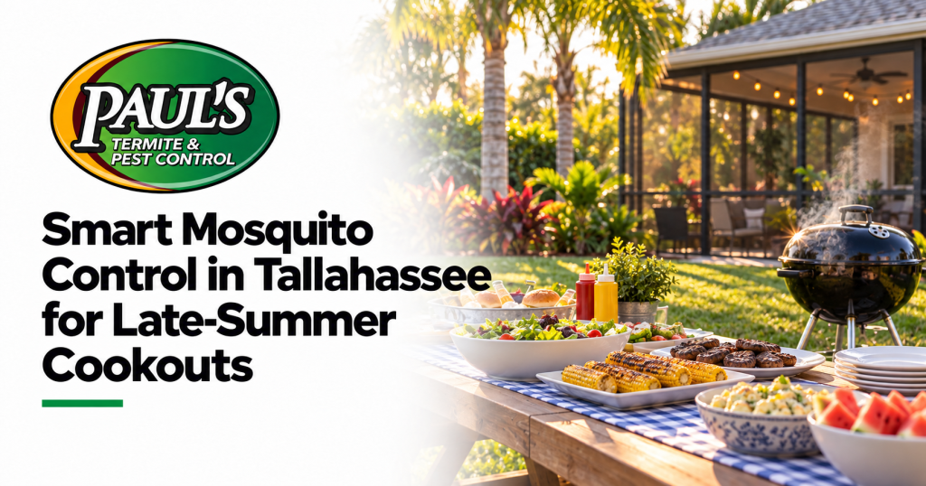 Paul's Termite & Pest Control guide: Smart Mosquito Control in Tallahassee for Late-Summer Cookouts
