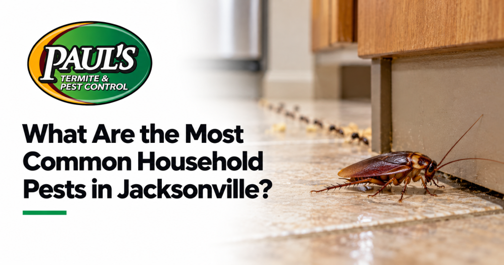 Paul's Termite & Pest Control guide: What Are the Most Common Household Pests in Jacksonville?