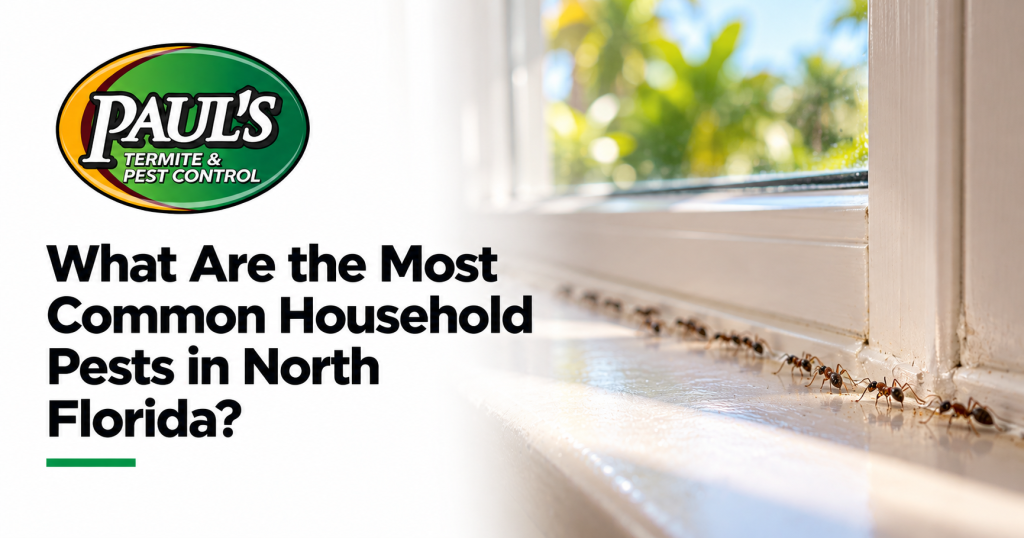 Paul's Termite & Pest Control guide: What Are the Most Common Household Pests in North Florida?