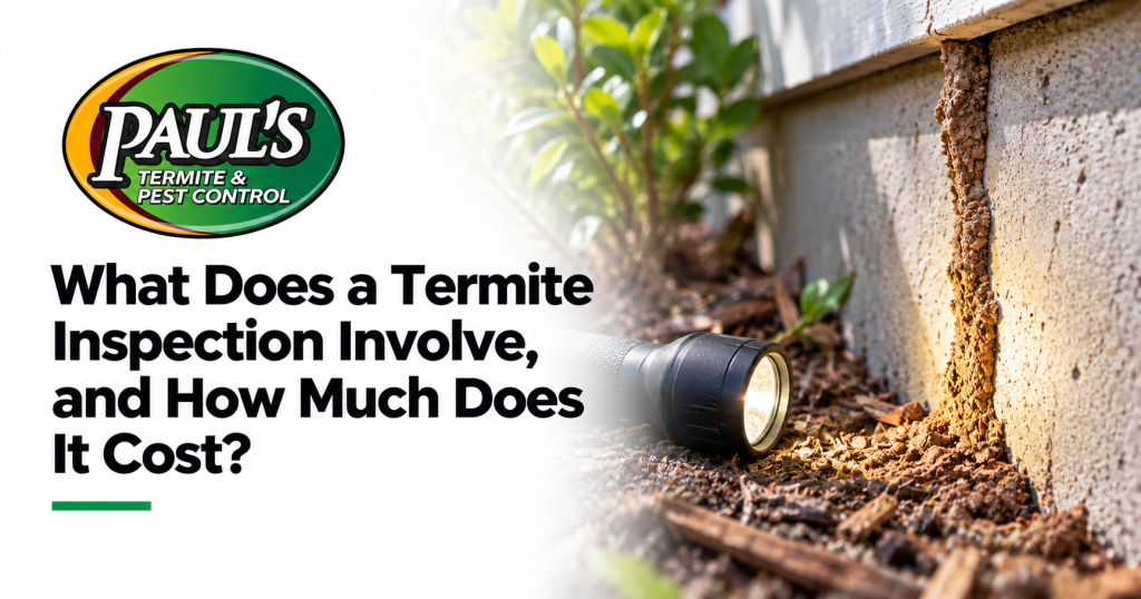 Paul's Termite & Pest Control guide: What Does a Termite Inspection Involve, and How Much Does It Cost?