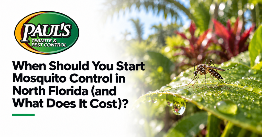 Paul's Termite & Pest Control guide: When Should You Start Mosquito Control in North Florida (and What Does It Cost)?