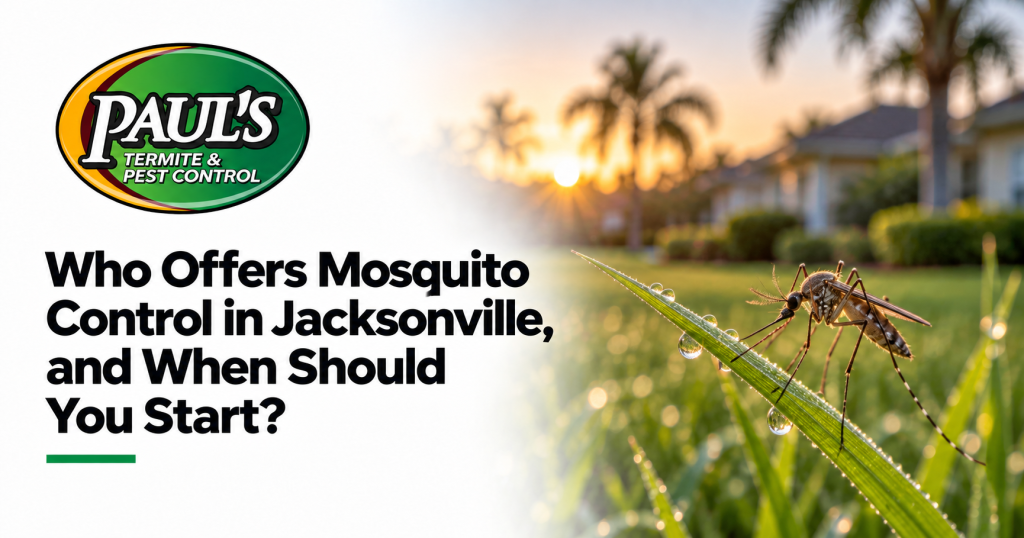 Paul's Termite & Pest Control guide: Who Offers Mosquito Control in Jacksonville, and When Should You Start?