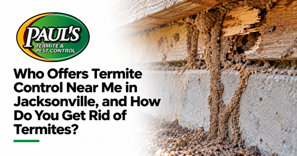 Paul's Termite & Pest Control guide: Who Offers Termite Control Near Me in Jacksonville, and How Do You Get Rid of Termites?
