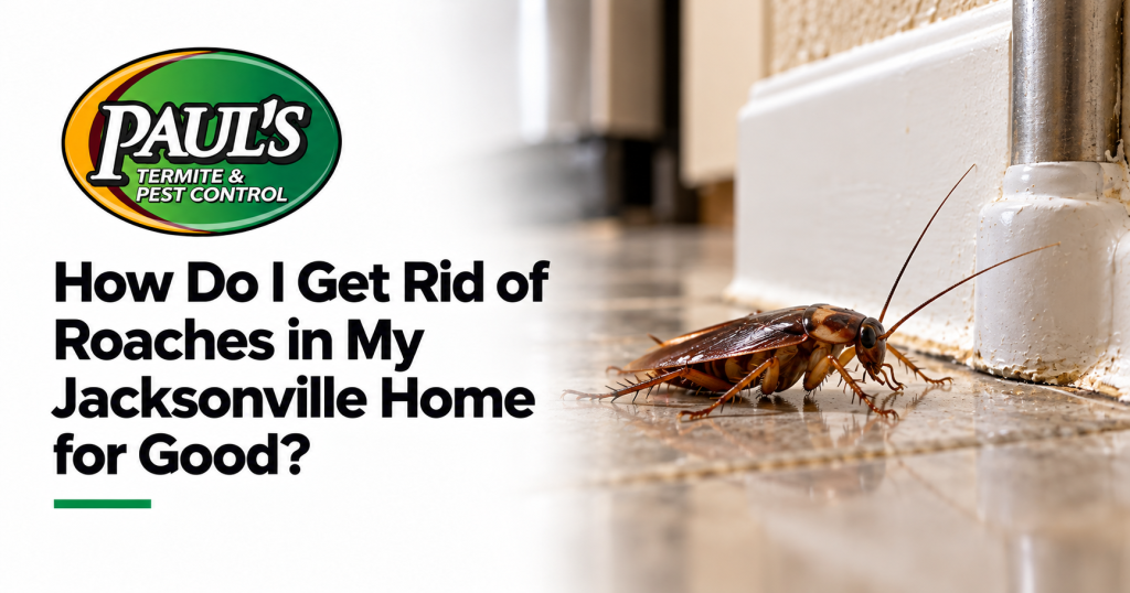 Paul's Termite & Pest Control guide: How Do I Get Rid of Roaches in My Jacksonville Home for Good?