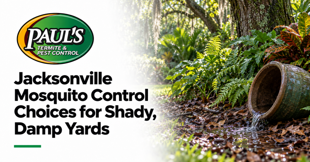 Paul's Termite & Pest Control guide: Jacksonville Mosquito Control Choices for Shady, Damp Yards